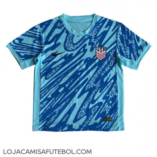 Camisa de Futebol Estados Unidos Goleiro Equipamento Principal Copa America 2024 Manga Curta